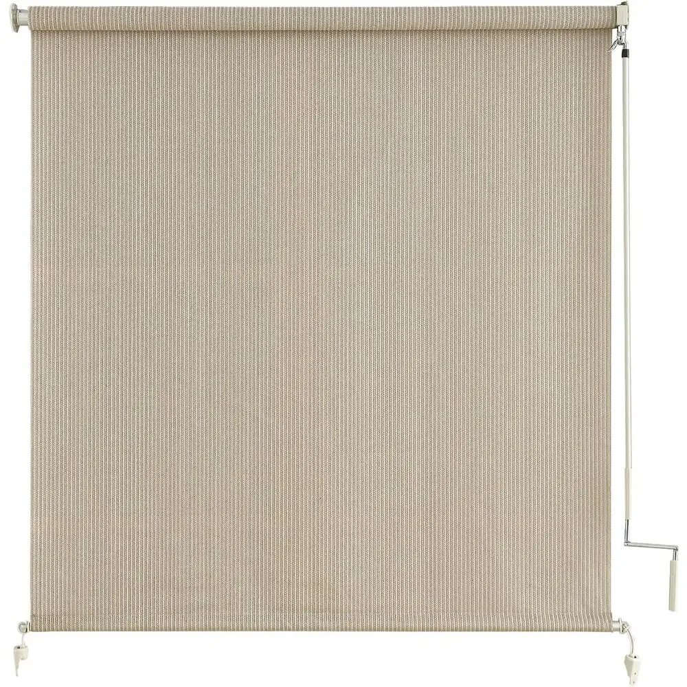 48 x 96 Sunoff Outdoor Cordless Roller Shade Sesame UV Patio Blind